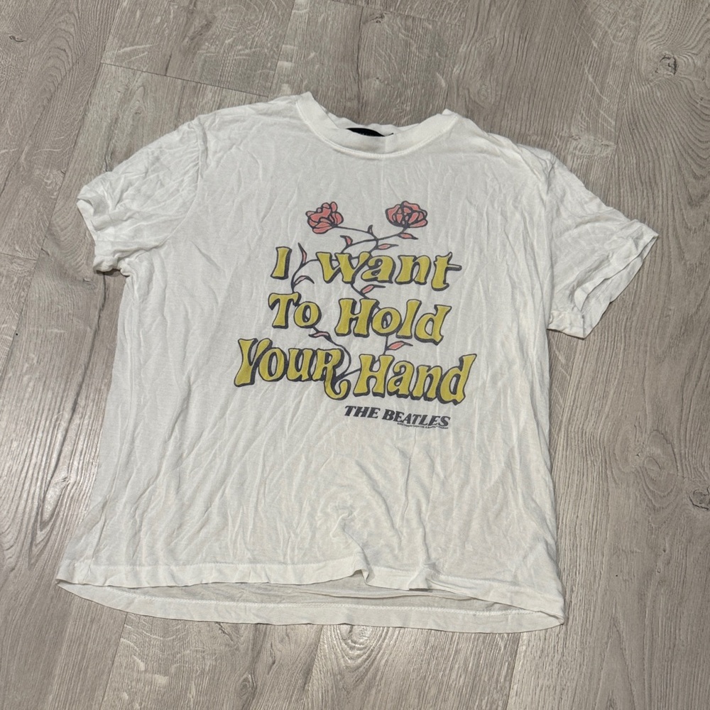 Junk Food Clothing White and Yellow T-Shirt